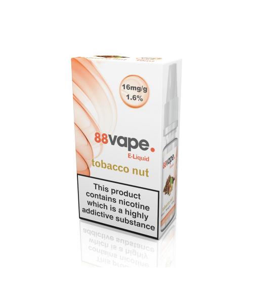 88Vape S10014 Tobacco Nut 16mg E-Liquid 10ml - Pack of 20