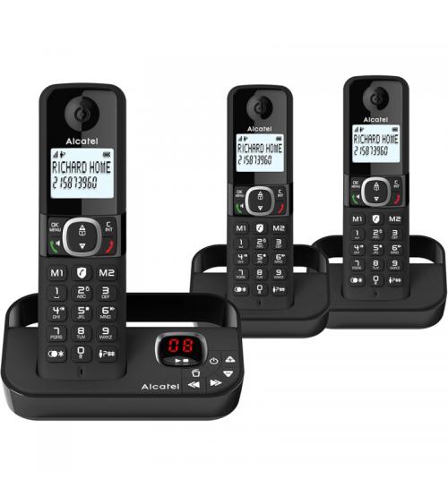 Alcatel ATL1423556 Digital Triple Cordless Phone with Ans. Machine & Smart Call Block - Black