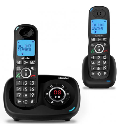 Alcatel ATL1425222 Big Button Twin Digital Cordless Phone with Answering Machine, Black