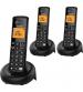Alcatel ATL1427349 Digital Triple Cordless Phone with Answering Machine & Call Block- Black