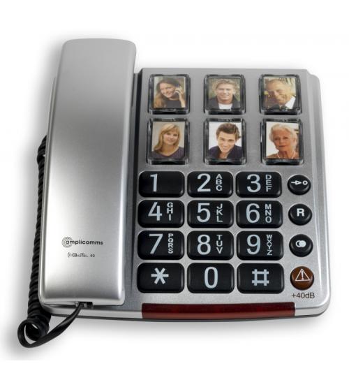 Amplicomms ATL1420722 BigTel 40 Plus Corded Telephone Silver
