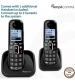 AmpliComms ATL1423457 BigTel 1502 Twin Digital Cordless Phone with Amplified Audio - Black