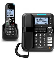 AmpliComms ATL1423464 BigTel Digital Cordless Phone with Amplified Audio & Ans. Machine - Black