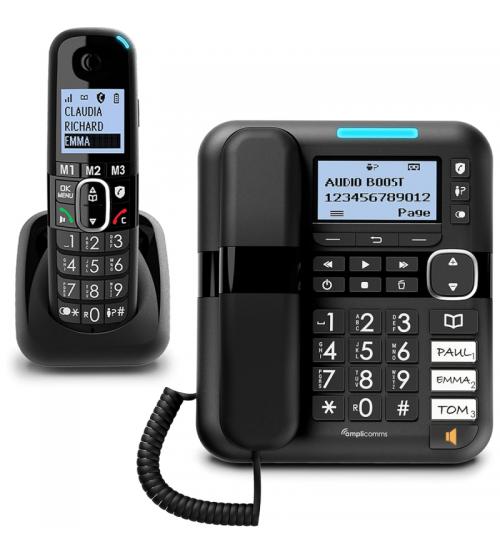 AmpliComms ATL1423464 BigTel Digital Cordless Phone with Amplified Audio & Ans. Machine - Black