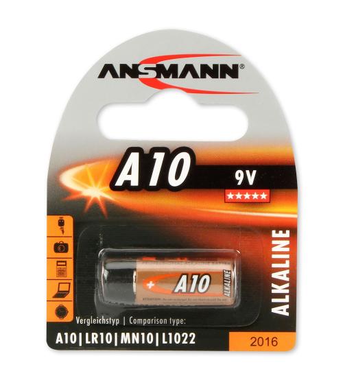 Ansmann 1510-0006 A10 9V Alkaline Cell Carded 1