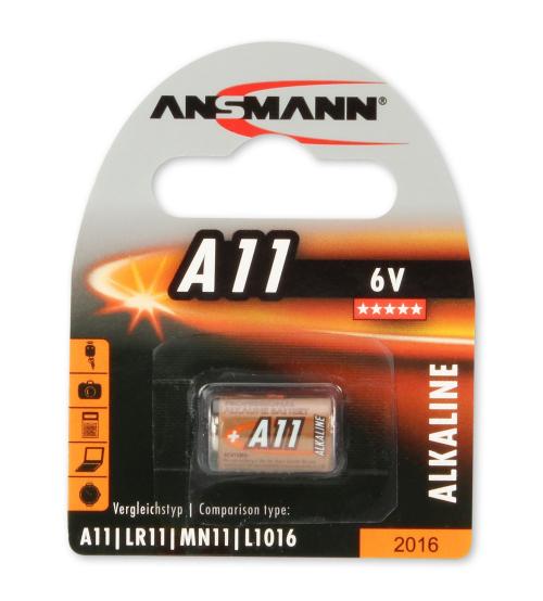 Ansmann 1510-0007 A11 6V Alkaline Cell Carded 1