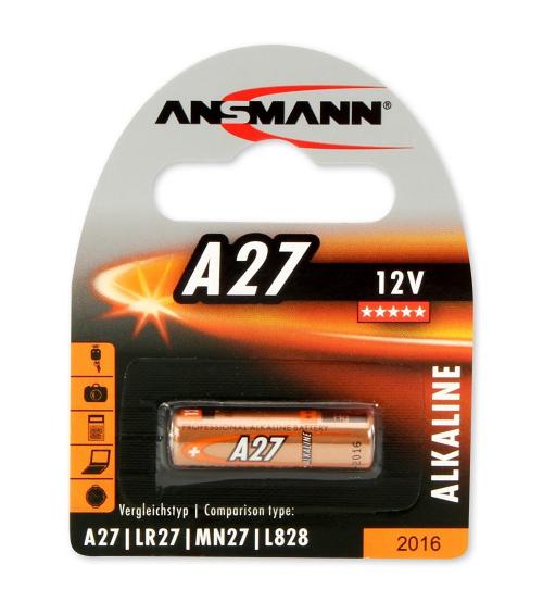 Ansmann 1516-0001 A27 12V Alkaline Cell Carded 1