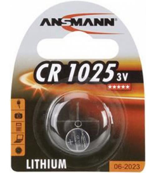Ansmann 1516-0005 CR1025 3V Lithium Coin Cells Carded 1