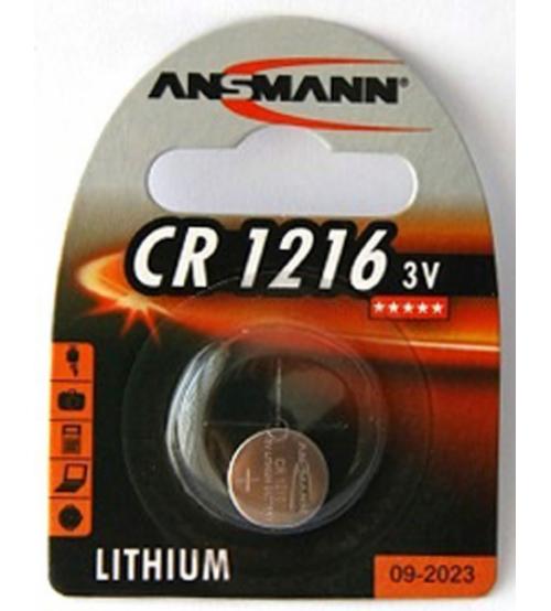 Ansmann 1516-0007 CR1216 3V Lithium Coin Cells Carded 1