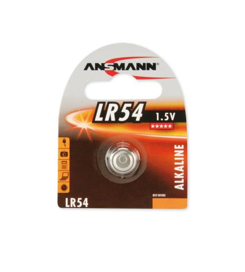 Ansmann 5015313 LR54 1.5V Alkaline Coin Cells Carded 1