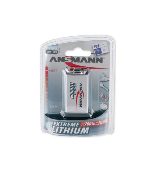 Ansmann 5021023 9V Extreme Lithium Batteries Carded 1