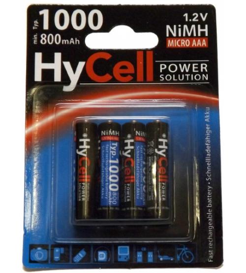 Ansmann 5030662 HyCell AAA Rechargeable 1000mAh Batteries Carded 4