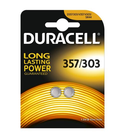 Duracell 357/303-C2 Silver Oxide 1.5V Watch Battery Carded 2