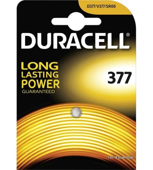 Duracell 377 Silver Oxide 1.5V Watch Battery Carded 1