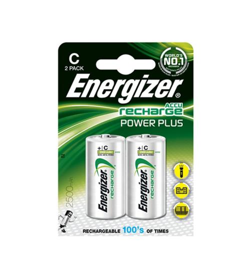 Energizer 635674 AccuPower Rechargeable HR14 2500mAh C Batteries Carded 2