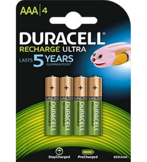 Duracell DURAAA800R2U 800mAh Pre-Charged AAA Batteries Carded 4