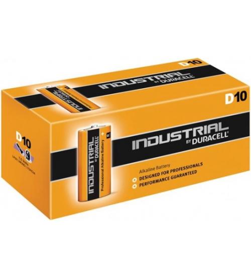 Duracell ID1300-L D Size Industrial Alkaline Batteries (Pack of 10)