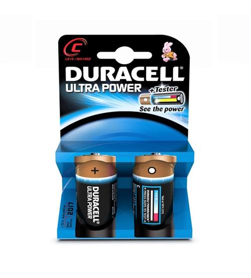 Duracell MX1400B2 Ultra Power 1.5V C Batteries Carded 2