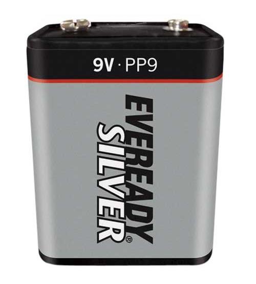 Energizer 601162 Eveready Silver PP9 9V Batteries Lantern Cell Carded 1
