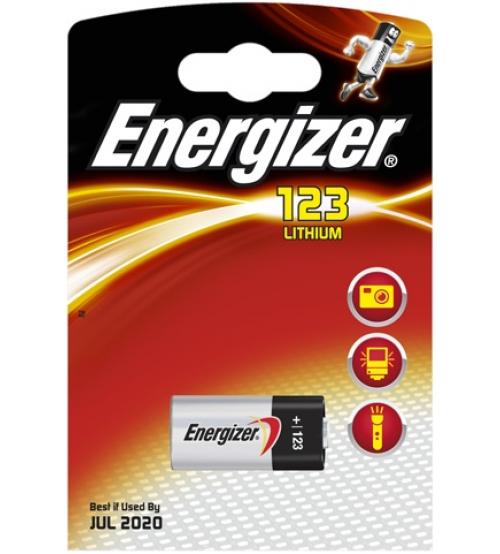 Energizer 628290 CR123A 3V Photo Lithium Battery Carded 1
