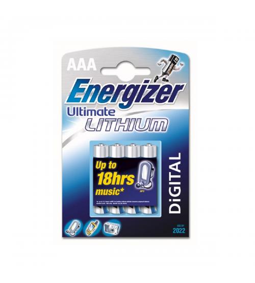 Energizer 635233 Ultimate Lithium AAA Batteries Carded 4