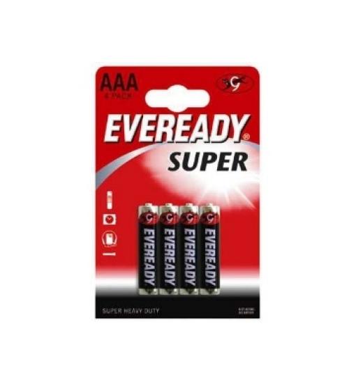 Energizer 637068 Eveready Super AAA Standard Zinc Batteries Carded 4