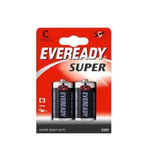 Energizer 637085 Eveready Super C Size Standard Zinc Batteries Carded 2