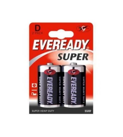 Energizer 637087 Eveready Super D Size Standard Zinc Batteries Carded 2