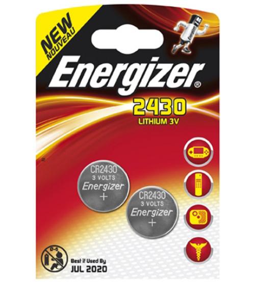 Energizer 637991 CR2430 3V Lithium Coin Cells Carded 2