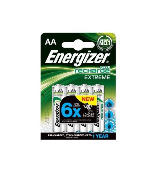 4x Energizer 638589 AccuRechargeable AA Batteries 2300 mAH 