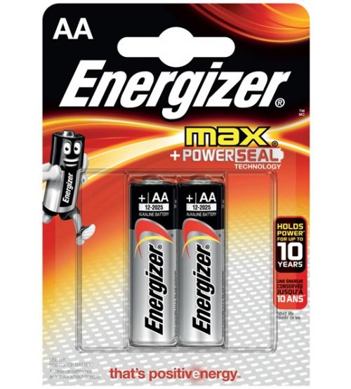 Energizer E300131800 Standard Alkaline Max AA Batteries Carded 2