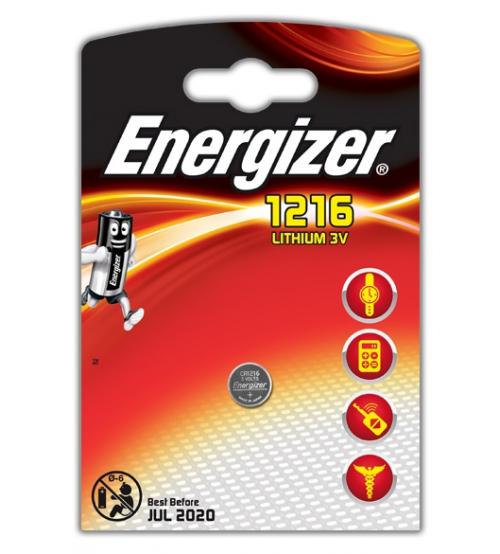 Energizer E300163400 CR1216 3V Lithium Coin Cells Carded 1