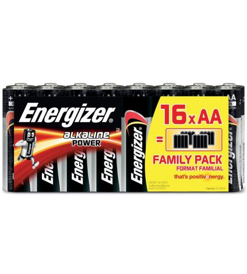 Energizer E300173000 Alkaline Power AA Batteries Family Pack Carded 16