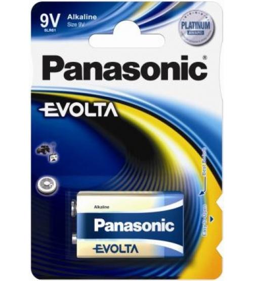 Panasonic 6LR61EGE/1BP Evolta Alkaline PP3 9V Size Batteries Carded 1