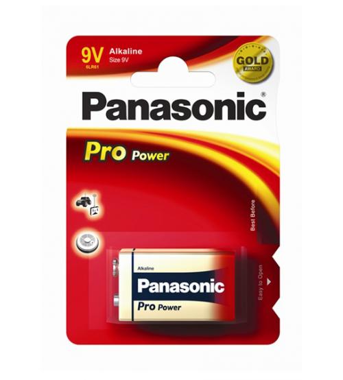 Panasonic 6LR61PPG/1BP Alkaline Pro Power Gold PP3 9V Size Batteries Carded 1