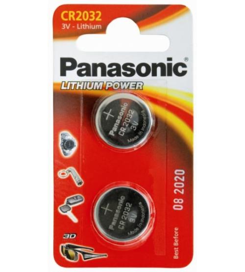 Panasonic CR2032-C2 3V Lithium Coin Cells Carded 2