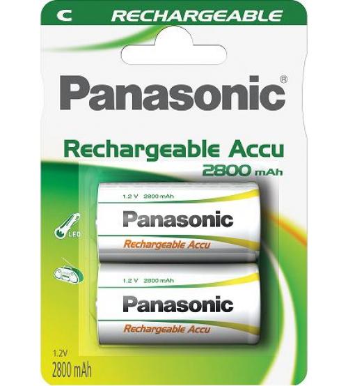 Panasonic HHR-2SRE/2B Ready to Use 2800mAh C Batteries Carded 2