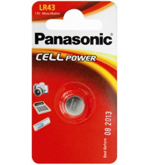 Panasonic LR-43EL/1B 1.5V Micro Alkaline Coin Cells Carded 1