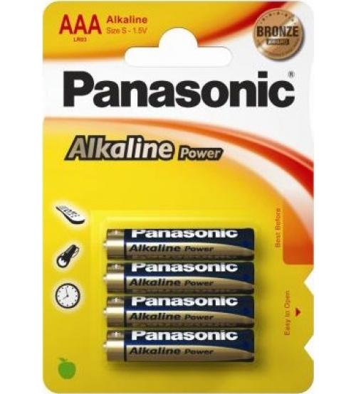 Panasonic LR03APB/4BP Power Bronze AAA Alkaline Batteries Carded 4