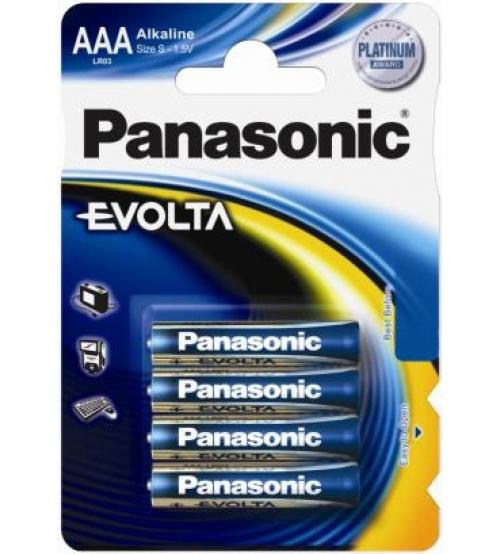 Panasonic LR03EGE/4BP Evolta Alkaline AAA Batteries Carded 4