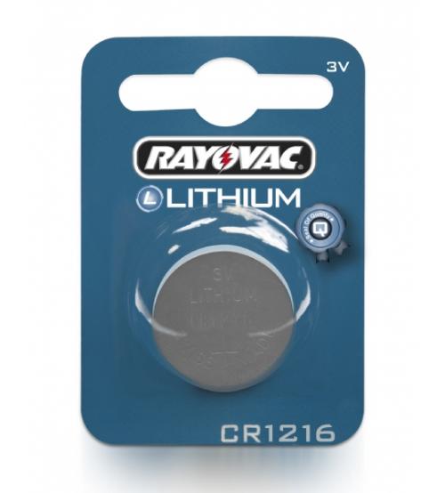 Rayovac RAY1216-C1 3V Lithium Coin Cells Carded 1