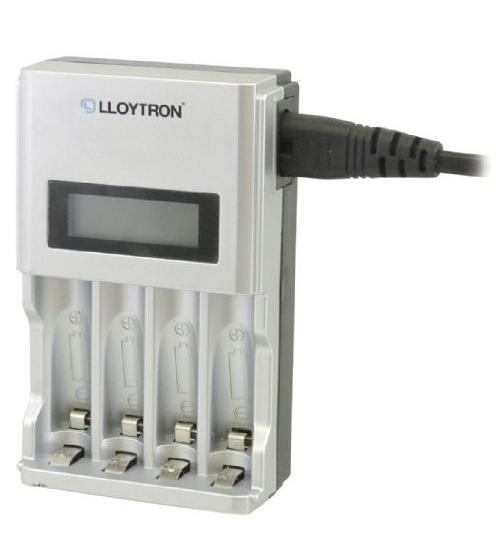 Lloytron B1504 Ultrafast Intelligent LCD Home Charger For AA/AAA