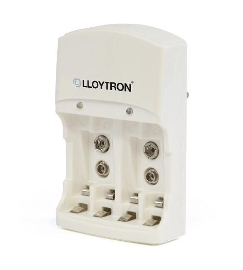 Lloytron B1505WH Compact AA/AAA & 9V Rechargeable Batteries Charger