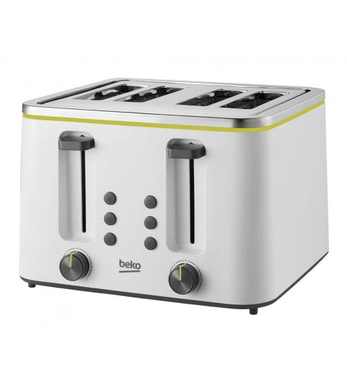 Beko TAM4341W New Line 4 Slice Toaster - White