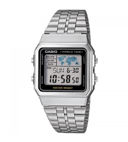Casio A500WEA-1EF Mens Digtial Watch with World Time
