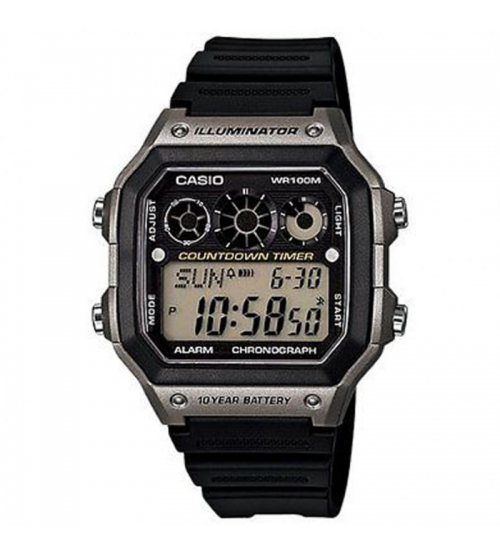Casio AE-1300WH-8AVEF Digital Multi Sport Timer Watch - Black