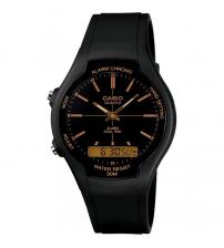 Casio AW-90H-9EVEF Men's Dual Display Watch - Black