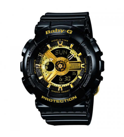 Casio BA-110-1AER Baby-G Combination Watch with 5 Alarms - Black