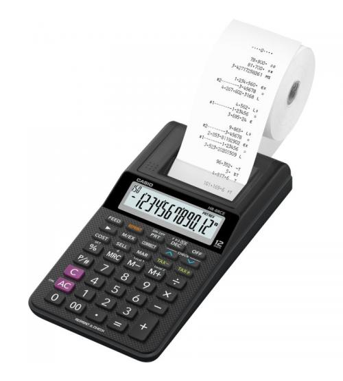 Casio HR8RCE-BK Compact 12 Digit Display Printing Calculator