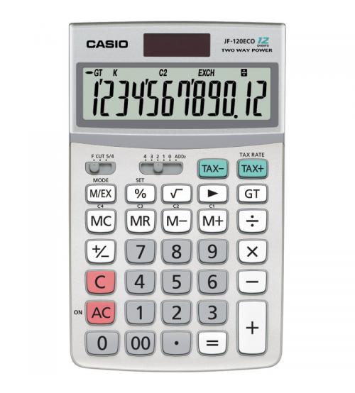 Casio JF120ECO-W ECO Desktop 12 Digit Display Calculator
